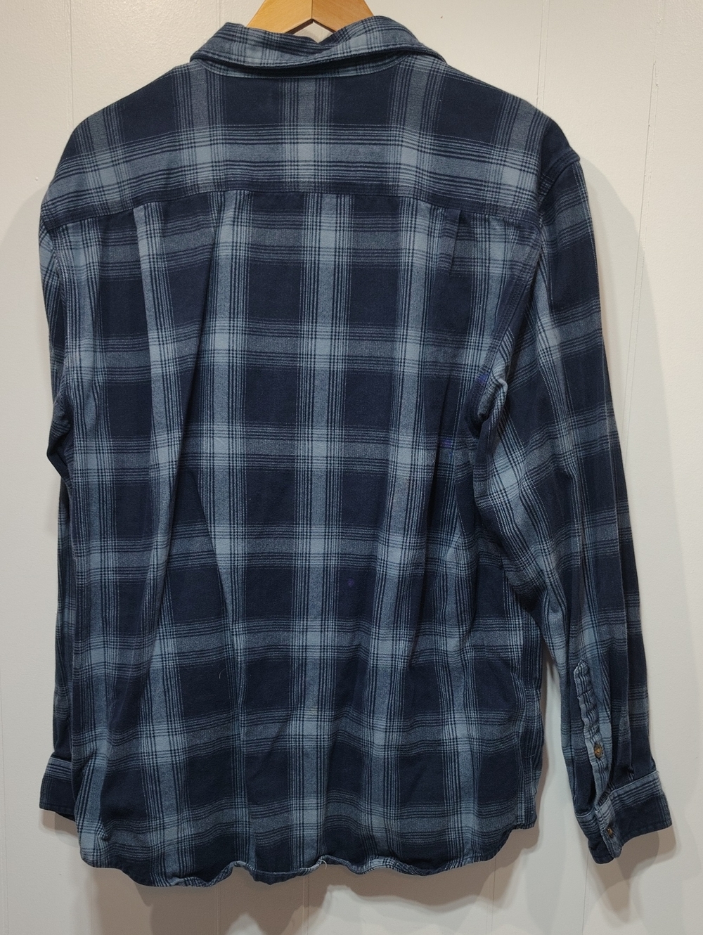 Carhartt Plaid Button Up Flannel Shirt Blue Size Large - Picture 5 of 7